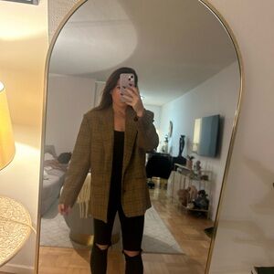 80s vintage oversized plaid blazer